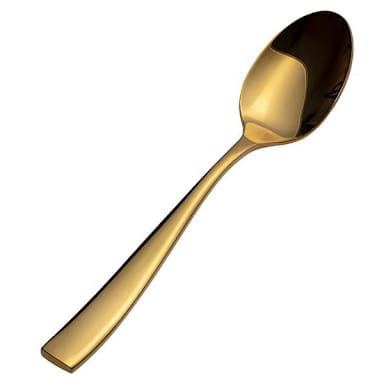 Bon Chef S3003G Manhattan 7.75" Gold Soup / Dessert Spoon - Dozen
