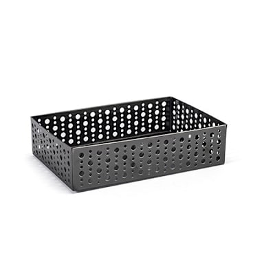 FOH BHO042BKS21 Dots 6" x 9" Black Stainless Holder - 4 / CS