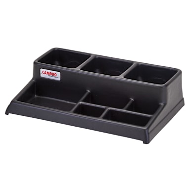 Cambro BSACS110 Black 3-Capacity Airpot Station with Organizer