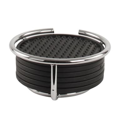 Darling Foodservice Black Flex Coasters - 6 / ST
