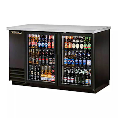 True® TBB-2G-HC-LD Two-Section 59" Glass Door Back Bar Cooler