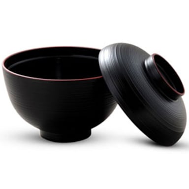 Korin Japanese Trading NR-WF201/B Sensuji Black 8 Oz. Lidded Soup Bowl