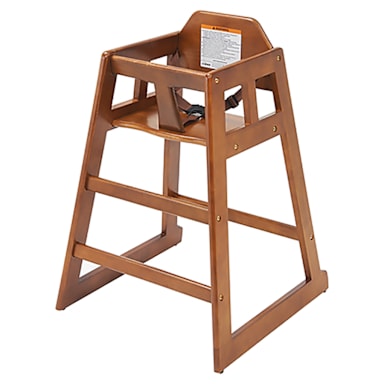 Winco CHH-104A Walnut Stackable 20"H Seat High Chair