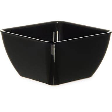 Dinex DXSB1203 Black SAN Plastic Square 12 Ounce Bowl