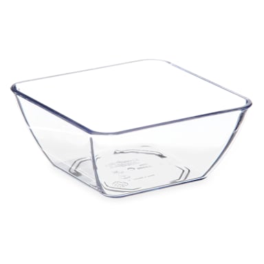 Dinex DXSB907 Clear SAN Plastic Square 9 Ounce Bowl
