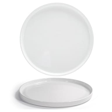 FOH SPT066WHP20 Soho Round 14" x 1" Platter - 2 / CS