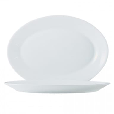 Arcoroc P3967 Restaurant White 11-1/2" Oval Platter