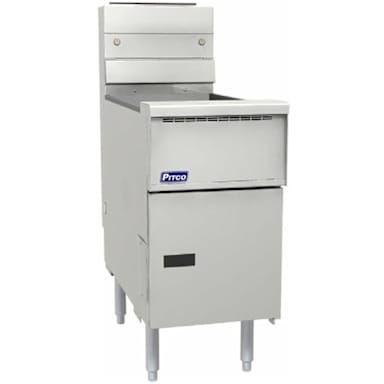 Pitco SG14S (9" CASTERS) 40-50 Nat Gas Solstice Fryer with Casters