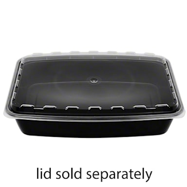 Cube Plastics CR-1284BB Black 84 Oz Container / Bottom Only