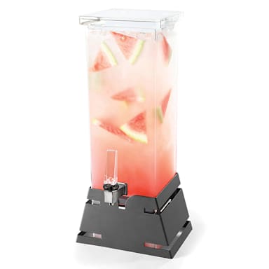 Rosseto LD144 Black Matte Square 2 Gal. Beverage Dispenser