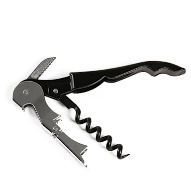 Mercer Culinary M33082 Steel Black Waiter Corkscrew