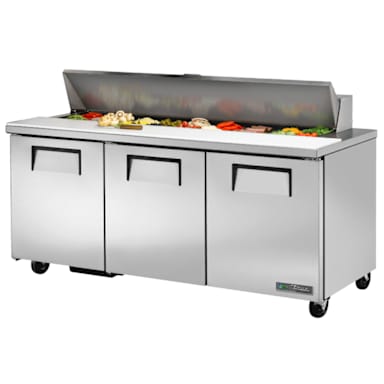 True TSSU-72-18-HC S/S 2-Door Sandwich / Salad Prep Refrigerator