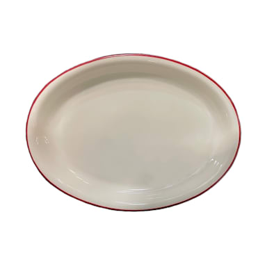 Homer Laughlin HL10689052 Lydia Scarlet 16.25 x 11.8 Platter - 6 / CS
