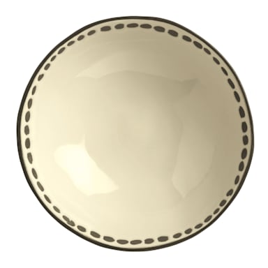 Libbey - Formerly World Tableware DULCET-5C Cream w/ Dots 50 Oz. Serving Bowl