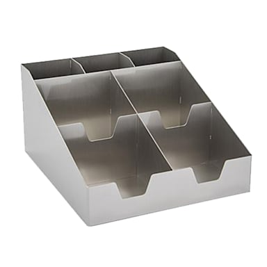 Displays2Go SSSTN17SIL2 7 Compartment Coffee Condiment Holder