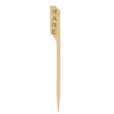 FOH AST005NAB82 "Rare" Bamboo Meat Marker Picks