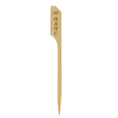 FOH AST006NAB82 "Medium Rare" Bamboo Meat Marker Picks