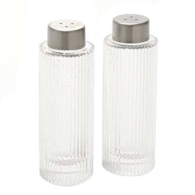 American Metalcraft GSPR Vintage 2 Ounce Ribbed Salt & Pepper Set