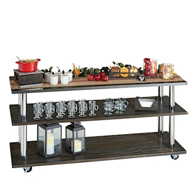 Cal-Mil 3698-6-87 Cinderwood 3-Shelf 72" x 24" x 44" U-Build Cart