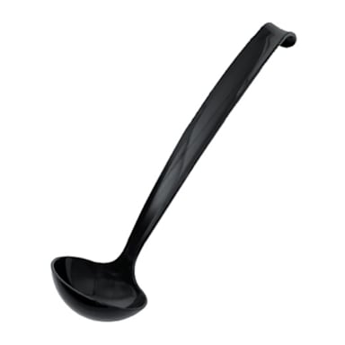 Tablemate LDL-BK 9"L Disposable Black 1 Ounce Ladle