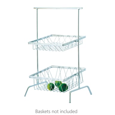 G.E.T. IR-706C POP Chrome 12 x 12" 2-Tier Display Stand