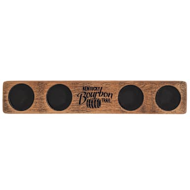 Libbey 96457 Wood Bourbon Taster Flight Paddle