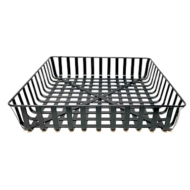 G.E.T. WB-564-BK Black Napa 18 x 18 x 3.5" Square Basket