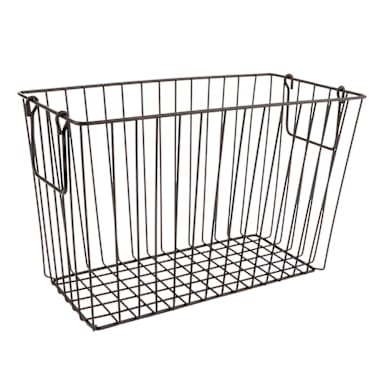G.E.T. WB-313-MG Breeze Gray Powder Coated 7.25" X 14.5" Wire Basket