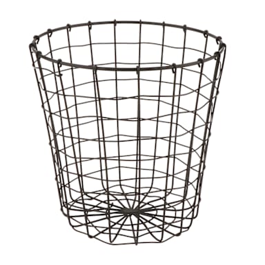 G.E.T. WB-317-MG Breeze Gray Powder Coated 8" x 8" Round Basket