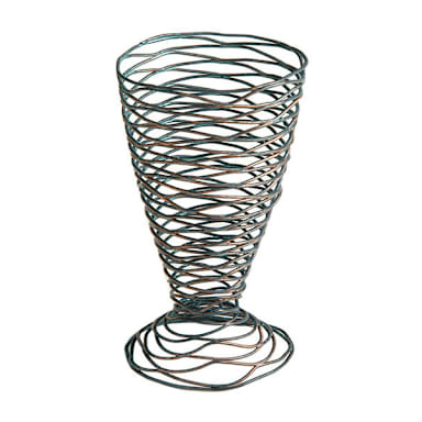 FOH TCS008PTI23 Patina Wireware 4" x 7" Basket / Cone