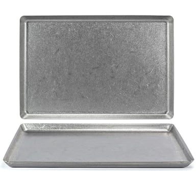 FOH DDP073ANS21 Mod Antique Stainless 14" x 9-1/2" Plate - 4 / CS