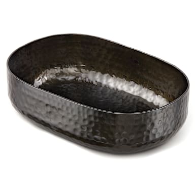American Metalcraft ABHB69 Black Hammered 9 x 6 x 2.25" Basket
