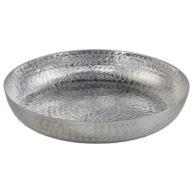 American Metalcraft ASEAS12 Silver Hammered 12 x 2" Seafood Tray