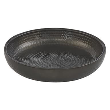 American Metalcraft ADSEAB12 Black Hammered 12 x 2.25" Tray