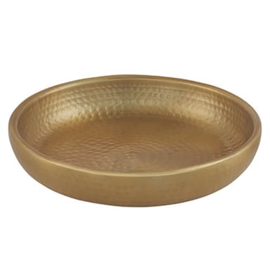 American Metalcraft ADSEAG14 Gold Hammered 14 x 2.5" Seafood Tray