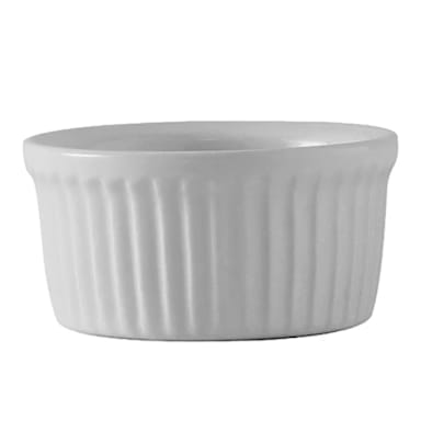 Tuxton BWX-0452 White 4-1/2 Oz. Fluted Ramekin