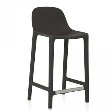 Emeco Industries BROOM 24 DARK GREY Broom Dark Gray 24"H Counter Stool