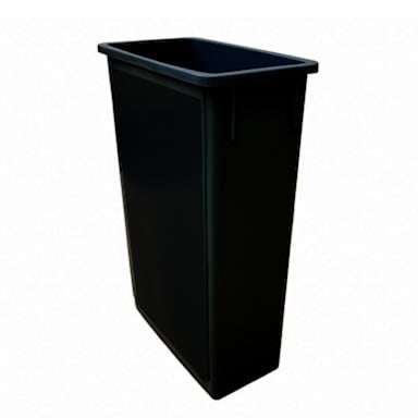Darling Foodservice Black Slim 23 Gallon Waste Container