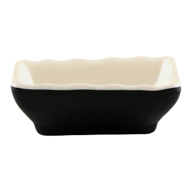 EGS JW3252T-ES Karma 2 Oz. Ebony / Sand Two-Tone Sauce Dish