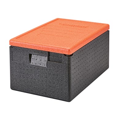 Cambro EPP180CLSW363 48.6 Quart Gobox Catering Box with Orange Lid