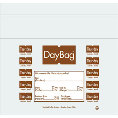 DayMark 110919 Clear / Brown Thursday 10 x 8.5 Portion Bag - 2000 / PK
