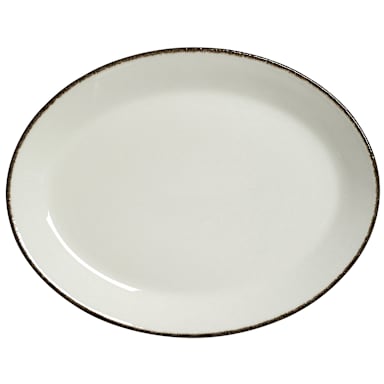 Steelite 17560141 Charcoal Dapple Oval 11" x 8-1/2" Platter