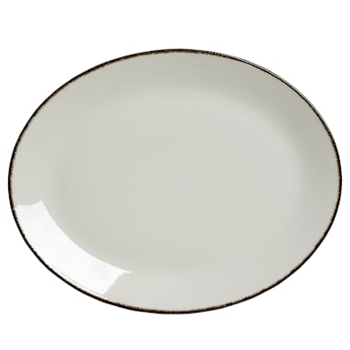 Steelite 17560145 Charcoal Dapple 13-1/2" x 10-5/8" Platter