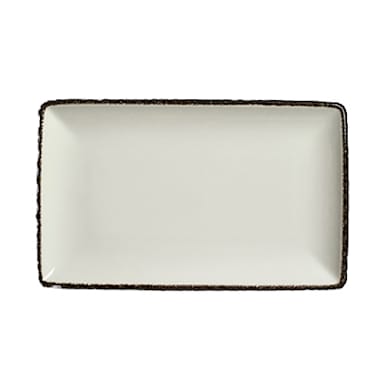 Steelite 17560618 Charcoal Dapple 8" x 4" Rectangle Platter