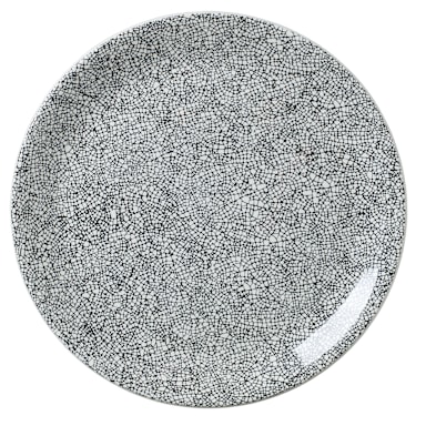Steelite 17600565 Ink Crackle Black 11-3/4" Coupe Plate