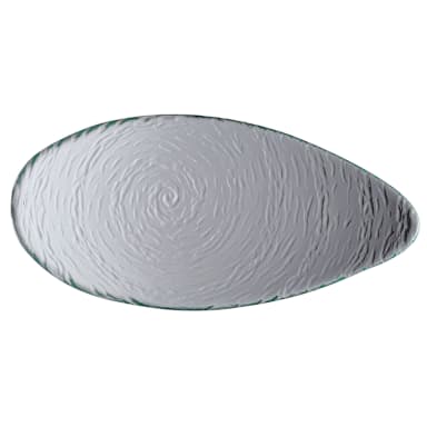 Steelite 6512G382 Scape Glass Clear 12" x 5-7/8" Platter - 6 / CS