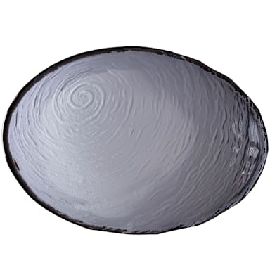 Steelite 6513G377 Scape Glass Smoked Oval 19 Ounce Bowl - 6 / CS