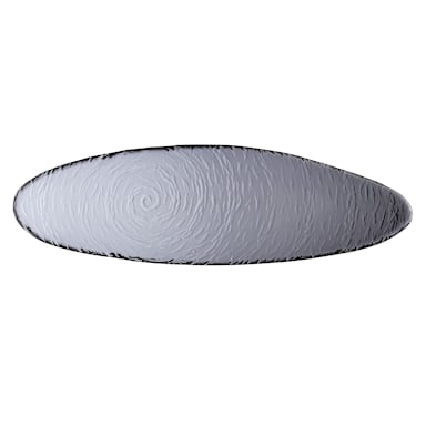 Steelite 6513G381 Scape Glass Smoked 15-3/4 x 4-3/4" Platter - 6 / CS