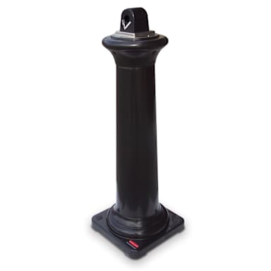 Rubbermaid FG9W3000BLA Tuscan GroundsKeeper Black Smoking Receptacle