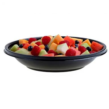 Sabert 93024A100 Black Plastic 24 Ounce Wide Rim Bowl
